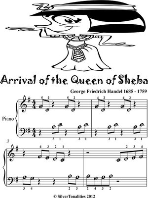 cover image of Arrival of the Queen of Sheba Beginner Piano Sheet Music Tadpole Edition